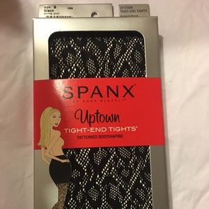 SPANX Uptown Tight End Black Tights Size B NIB